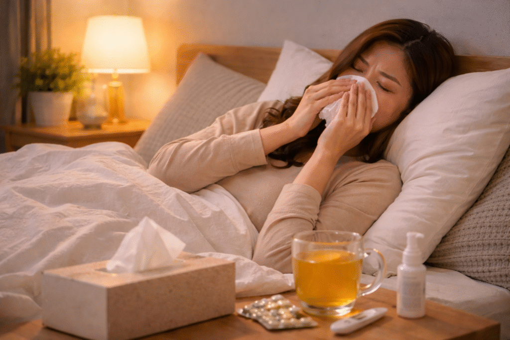 Cara Tidur Nyenyak Saat Hidung Tersumbat (Tanpa Obat Berlebihan)